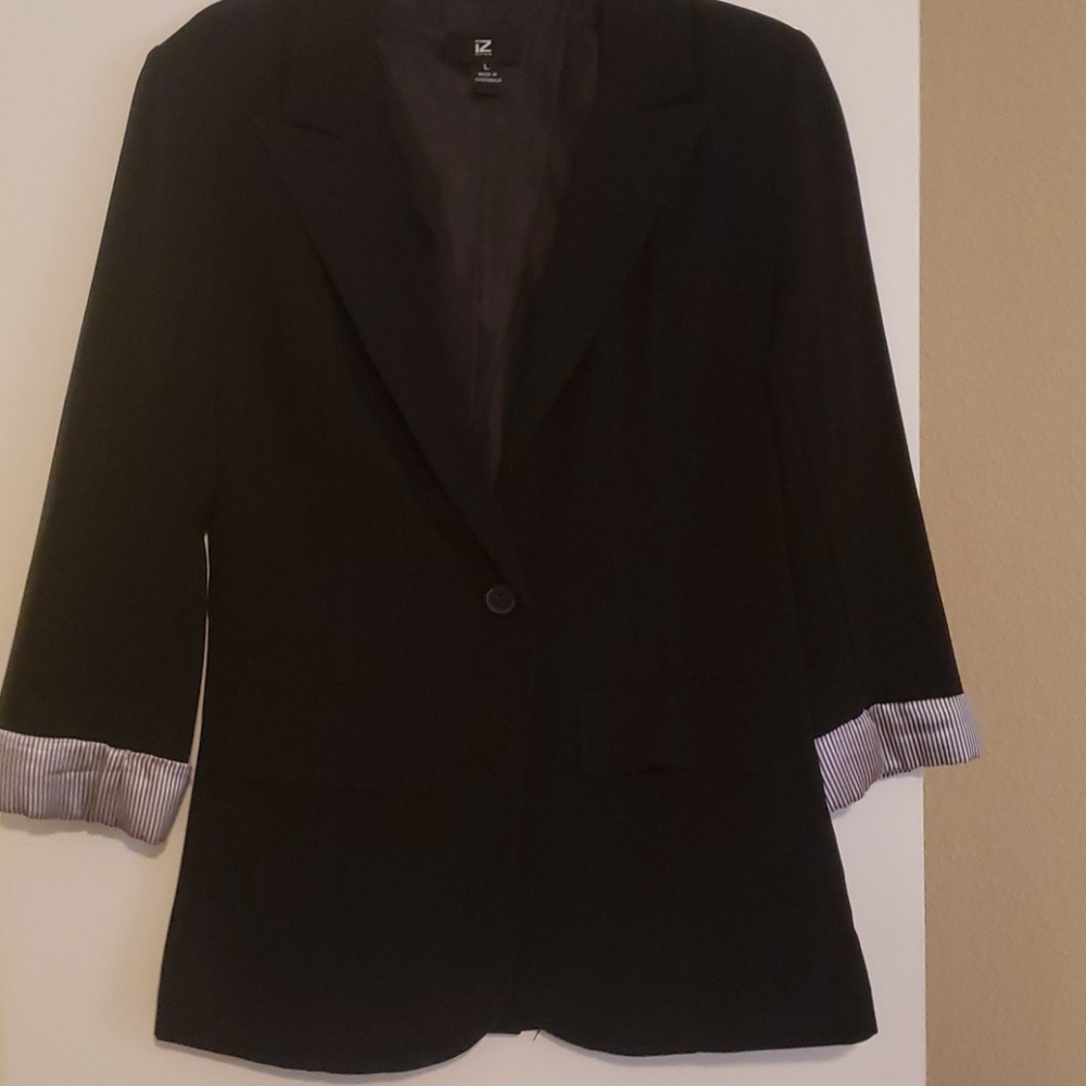 Black suit jacket top